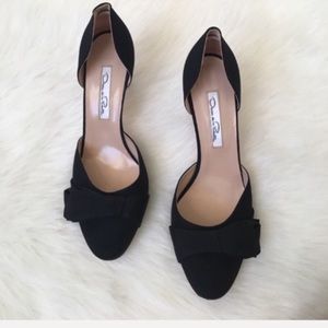 Oscar de la Renta | black bow heel
